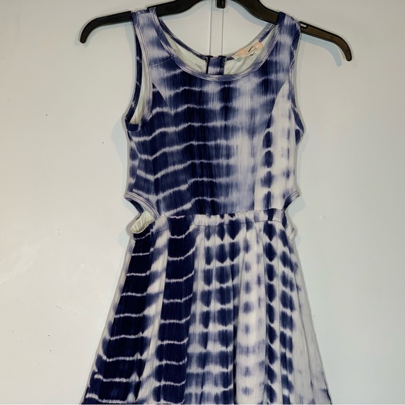 Truly Me Kids’ Tie Dye High-Low Tank Dress in Blue Multi - Picture 7 of 13